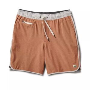 Vuori Men's Athletic Shorts - Tan and Gray